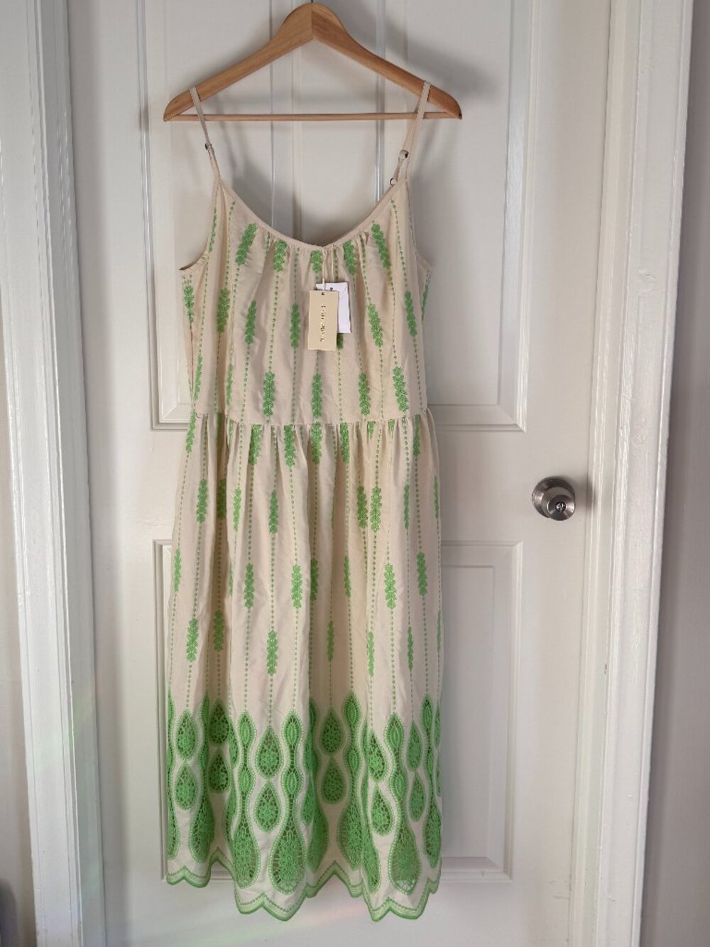 NWT Ramy Brook Sandra Embroidered Midi Dress, Size Medium